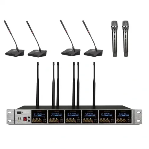 K.Meister UW-3620 6 Mikrofonlu Kablosuz Set ( 4 x Kürsü + 2 EL )