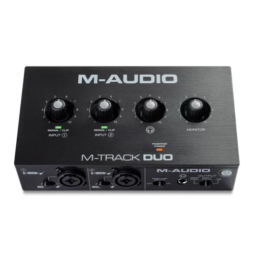 M-Audio M-Track Duo 2 Kanal, 48 khz, 2 Mikrofon / Enstrüman / Line girişli ses kartı