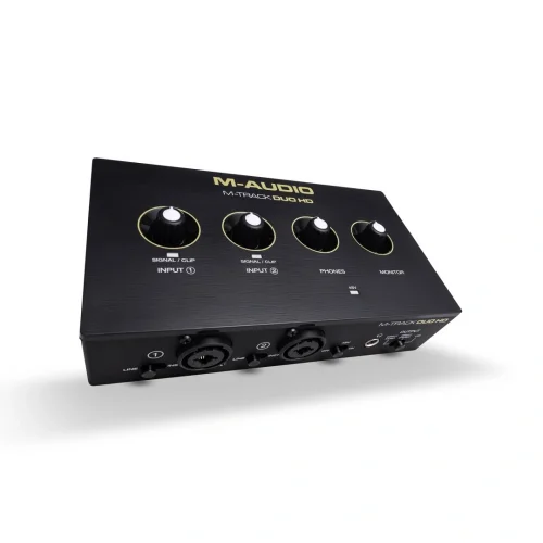 M-Audio M-Track Duo HD | 2 Kanal, 24-bit / 192khz, 2 Mikrofon / Enstrüman / Line girişli ses kartı