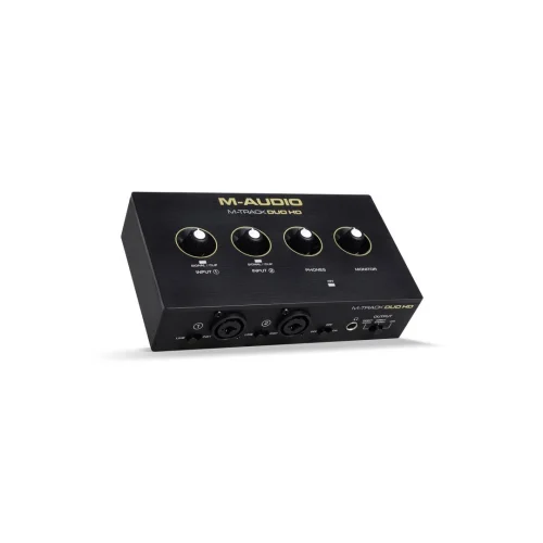 M-Audio M-Track Duo HD | 2 Kanal, 24-bit / 192khz, 2 Mikrofon / Enstrüman / Line girişli ses kartı