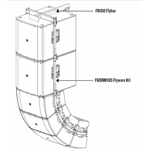 Mackie FB 100 FLY BAR DRM Aktif ve Pasif Line Array Sistemi için FLYBAR