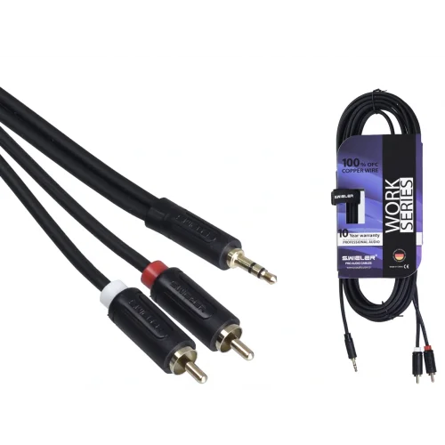 Meteor 47107 3.5 mm. to RCA Kablo, Aux Kablosu