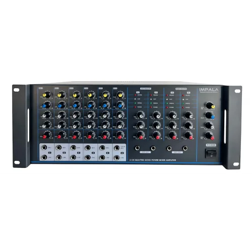 METEOR IMPALA 4400T USB Mixer-Amplifier 4x400W/100V, 6 Mic/Line