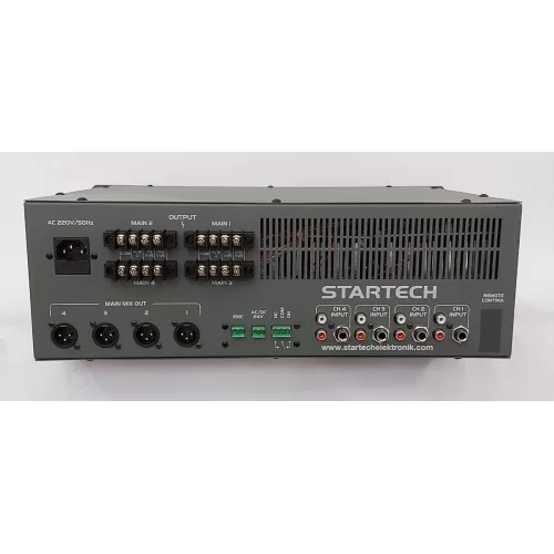 METEOR MATRIX POWER 4300T Mixer-Amplifier 4x300W/100V, EMC, 24V Control