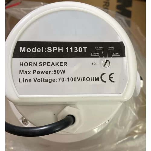 Metex SPH 1130T 50W/100V 8-ohm Horn Hoparlor, Tab Seçenekli