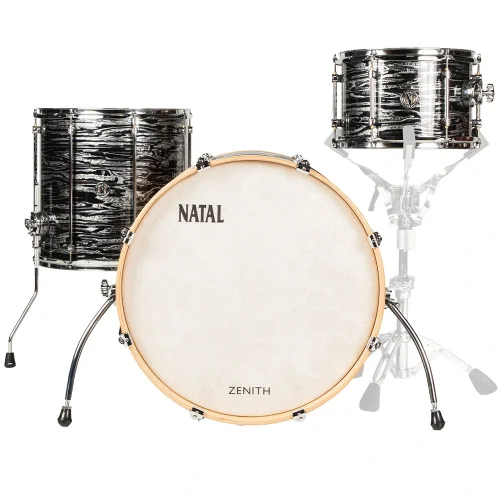 NATAL KZN-TR-FBK Zenith Forge Black 3 Parça (22B/12T/16F) Akustik Davul Seti