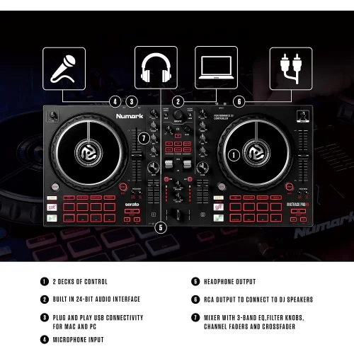 Numark Mixtrack Pro FX Yeni Nesil 2-Kanal Serato DJ kontroller