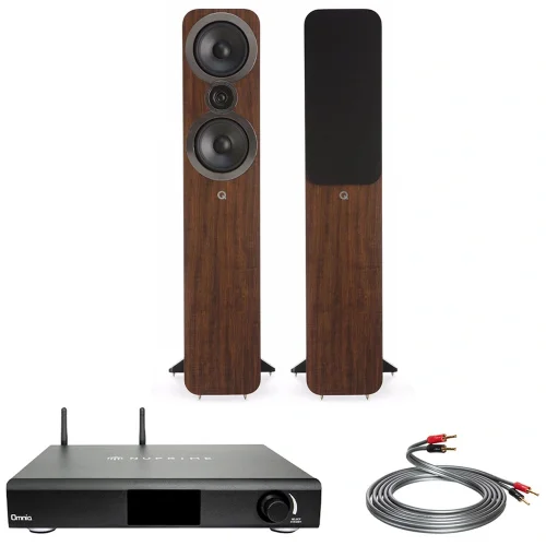 NuPrime Omnia A200 - Q Acoustics 3050i Walnut - QED XT40i 3M. hiFi Müzik Sistemi