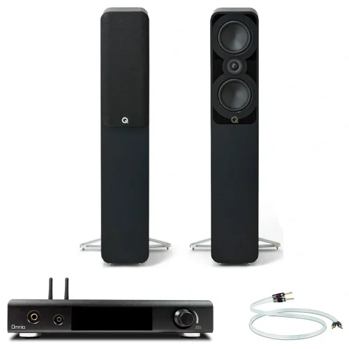 NuPrime Omnia A300SE - Q Acoustics 5040 Black - QED Signature Revelation 3M. hiFi Müzik Sistemi