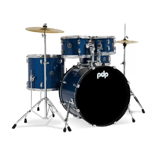 PDP Drums centerstage 20 Inch 5-Parça Akustik Davul Seti (Royal Blue Sparkle)