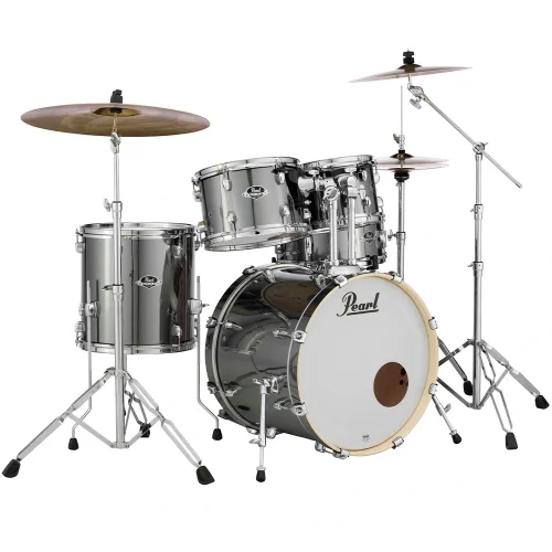 PEARL EXX705NBR/C21 Export EXX Smokey Chrome 5 Parça (20B/10T/12T/14F/14S) Aksamlı ve Zilli Akustik Davul Seti