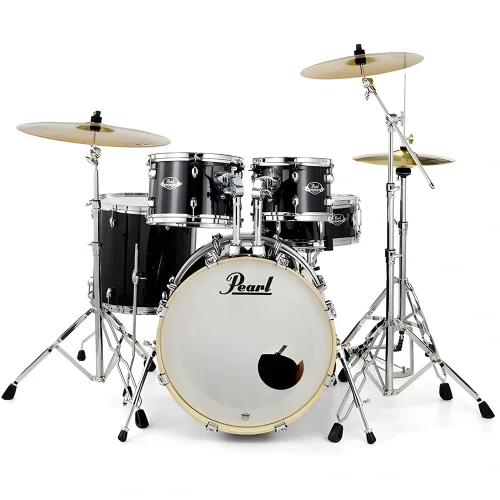 PEARL EXX705NBR/C31 Export EXX Jet Black 5 Parça (20B/10T/12T/14F/14S) Aksamlı & Zilli Akustik Davul Seti