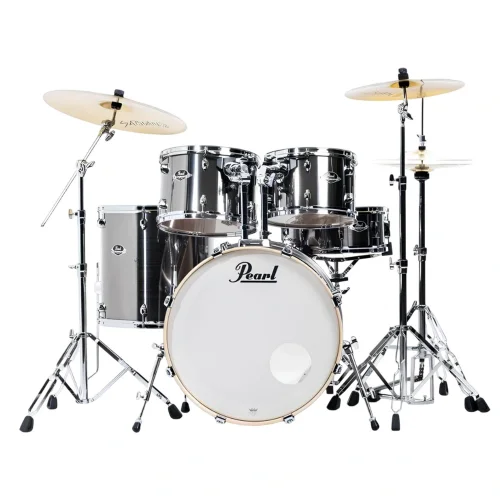PEARL EXX725BR/C21 Export EXX Smokey Chrome 5 Parça (22B/12T/13T/16F/14S) Aksamlı ve Zilli Akustik Davul Seti