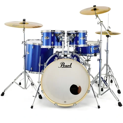 PEARL EXX725SBR/C717 Export EXX High Voltage Blue 5 Parça (22B/10T/12T/6F/14S) Aksamlı ve Zilli Akustik Davul Seti
