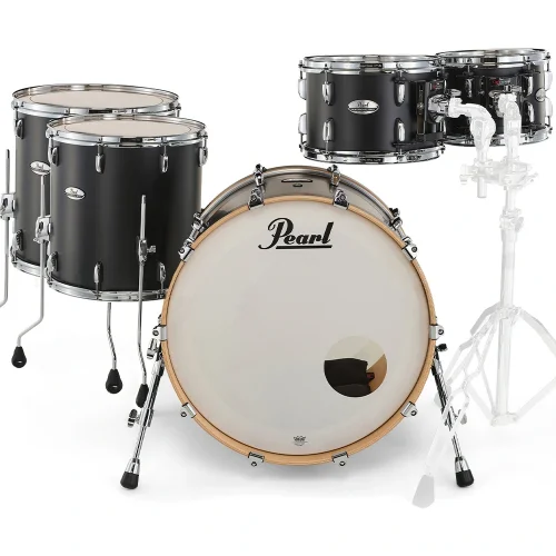 PEARL PMX925XSP/C339 Professional Matte Caviar Black 5 Parça (22B/10T/12T/14F/16F) Akustik Davul Seti