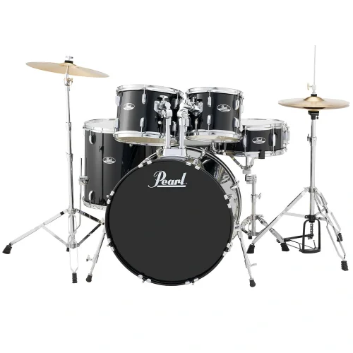 PEARL RS525SC/C31 Roadshow Jet Black 5 Parça (22B/10T/12T/16F/14S)Aksamlı ve Zilli Akustik Davul Seti