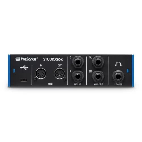 PreSonus Studio 26c Yeni nesil 2 Giriş / 6 Çıkış, 2 mikrofon girişli USB-C ses kartı