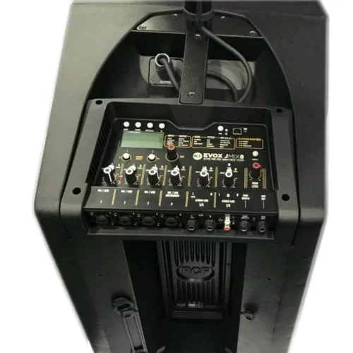 RCF EVOX JMIX8 Mikserli Portatif Ses Sistemi 1400-watt 12Sub+8x2 128 dB