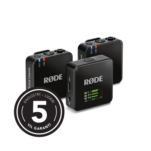 RODE Wireless GO (Gen 3) 3.Nesil, İki vericili, 32-bit kayıt özellikli kablosuz mikrofon seti