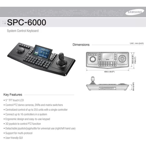 Samsung SPC-6000P 5 Sistem Kontrol Klavyesi, Tft, Touch Lcd