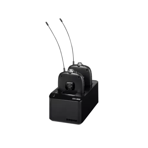 Shure SBC203 Çift Yuvalı Şarj İstasyonu for SLX-D Transmitter için