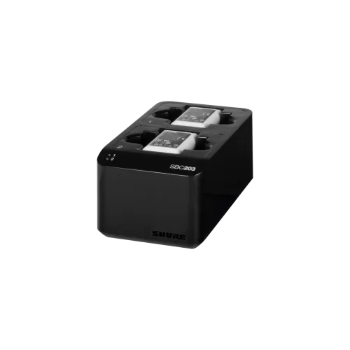 Shure SBC203 Çift Yuvalı Şarj İstasyonu for SLX-D Transmitter için