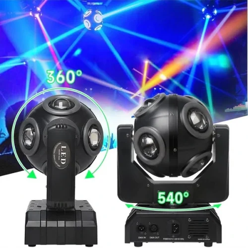 Flash FL-50 Led Moving Head Efekt Işık, 8x15W 8 beams Led + Lazer + Strobe 3 in 1