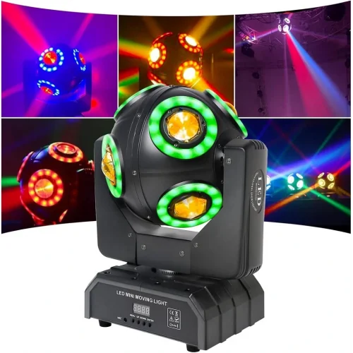 Flash FL-50 Led Moving Head Efekt Işık, 8x15W 8 beams Led + Lazer + Strobe 3 in 1