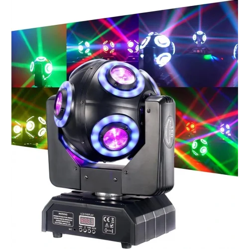 Flash FL-50 Led Moving Head Efekt Işık, 8x15W 8 beams Led + Lazer + Strobe 3 in 1
