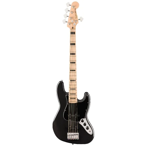 Squier Affinity Active Jazz Bass V Akçaağaç Klavye Metalik Siyah Bas Gitar