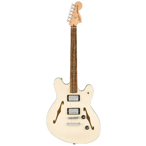 Squier Affinity Starcaster Deluxe Laurel Klavye Olympic White Elektro Gitar