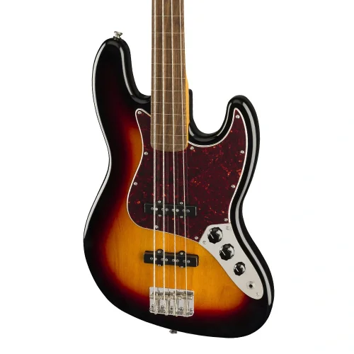 Squier Classic Vibe 60s Jazz Bass Fretless Laurel Klavye 3-Color Sunburst Bas Gitar
