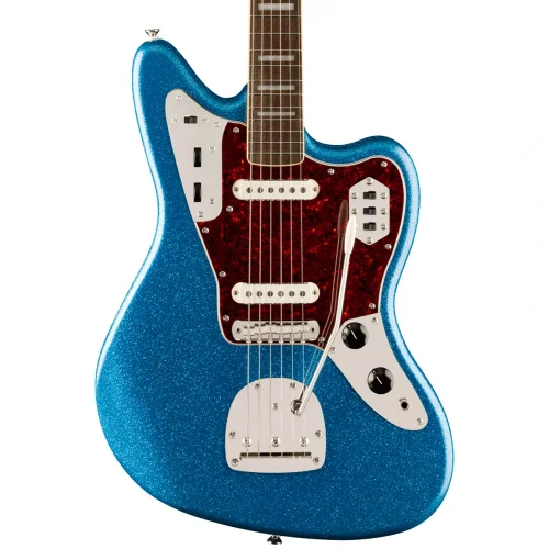 Squier FSR Classic Vibe 70s Jaguar Laurel Klavye TSPG Blue Sparkle Elektro Gitar