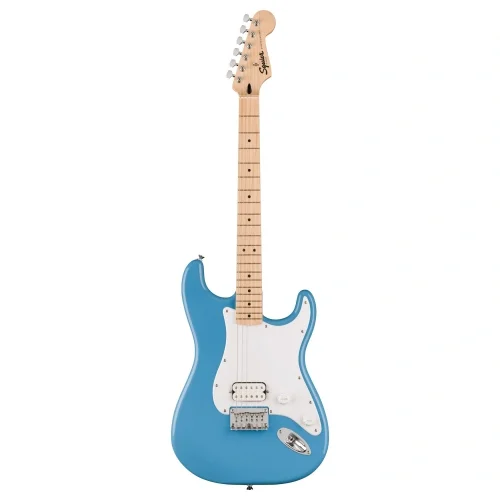 Squier FSR Sonic Stratocaster Hard Tail Elektro Gitar, California Blue, Akçaağaç Klavye WPG