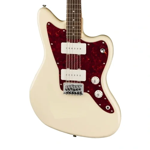 Squier Paranormal Jazzmaster XII Laurel Klavye TPG Olympic White Elektro Gitar