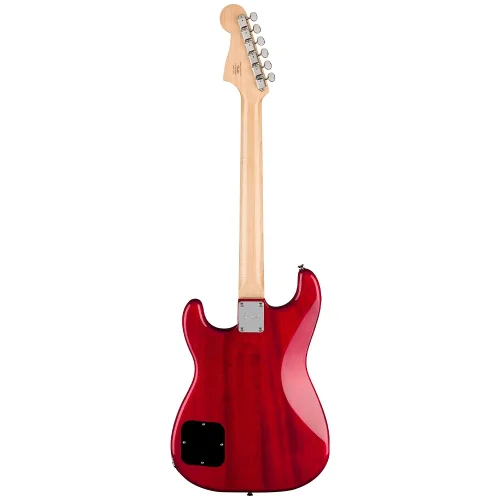 Squier Paranormal Strat-O-Sonic Laurel Klavye BPG Crimson Red Transparent Elektro Gitar