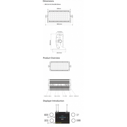 FLOOD 40Q-Plus 44x12W 40° Outdoor Boyama Spotu, 528W, RGBW 4-in-1 | DMX kontrol, IP65