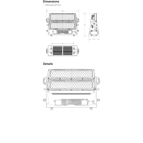 SSP LED325XWAT, RGBW City Wash Light 325W