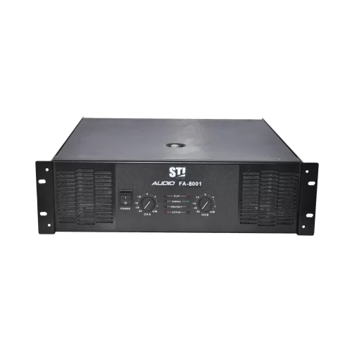 STI FA8001 2x3000 Watt/4 ohm Power Amfi with crossover