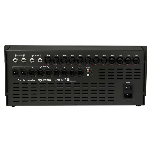 Studiomaster DigiLive 16RS, Rack Tipi Dijital Mikser, 16 Kanal, 6 Aux