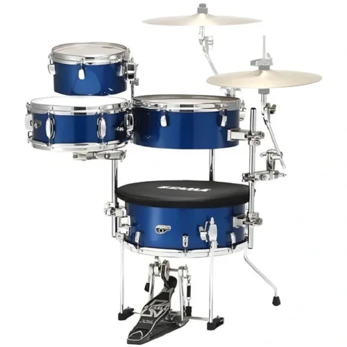 TAMA CJB46C-ISP - Cocktail-JAM Indigo Sparkle 4 Parça (16B/10T/14F/12S) Aksamlı & Çantalı Kompakt Akustik Davul Seti