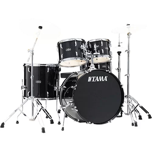 TAMA ST50H6-BNS Stagestar Black Night Sparkle 5 Parça (20B/10T/12T/14F/14S) Aksamlı Akustik Davul Seti