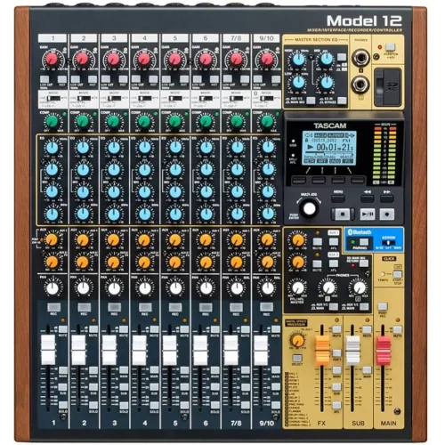 Tascam MODEL 12 10-Kanal Analogue Mixer With 12-Track Digital Recorder