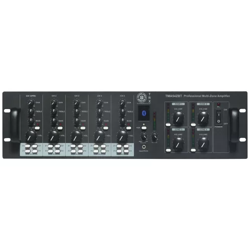 TOPP PRO TMA 54ZBT Matrix Multiroom 4x120W/100V Mixer-Amplifier | Bluetooth | tel | paging | monitor | phone