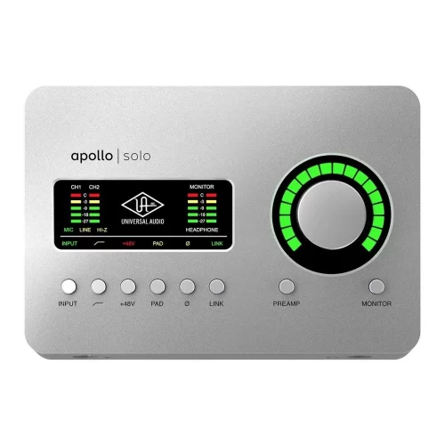 Universal Audio Apollo Solo USB Heritage Edition Yüksek kaliteli DSP destekli 2 x 4 USB 3 ses kartı - Zengin Plug-IN paketi ile birlikte (1 DSP) (Windows)