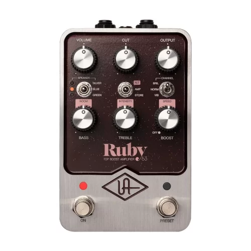 Universal Audio Ruby 63 Top Boost Amplifier Pedal 63lerin Klasik British Top Boost Amplifikatörü