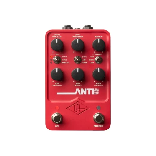 Universal Audio UAFX ANTI 1992 High Gain Amp Pedal Altı ünlü mic/hoparlör çiftine sahip Stereo Amp ve Cab Emilasyon Pedalı