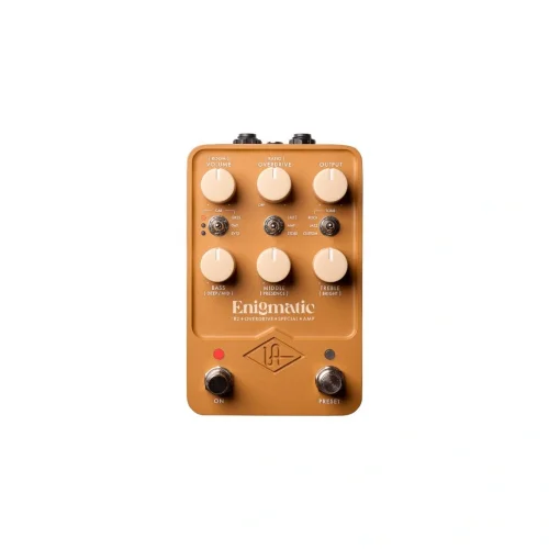 Universal Audio UAFX Enigmatic 82 Overdrive Special Amp Stereo Amp ve Cab Emülasyon Pedalı - 9 ünlü mic/speaker çifti ile birlikte