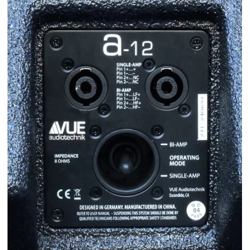 VUE audiotechnik a-12 BLACK 12 Full Range Passive Speaker 450/900W
