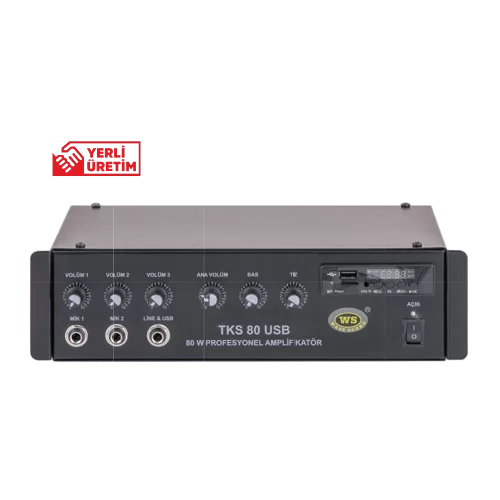 West Sound TKS 80 USB 3 Kanal 80W 4-8ohm 100V Mixer Amplifikatör